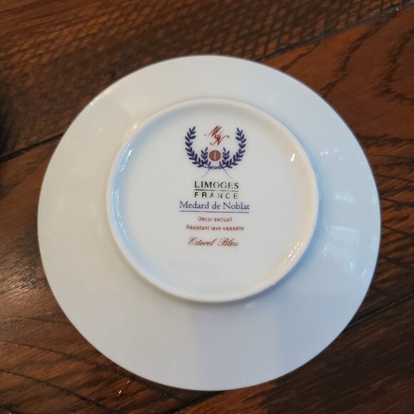 Medard de Noblat Esterel Blue Demitasse‎ Coffee Cup & 2 Saucers Replacement - Picture 5 of 8